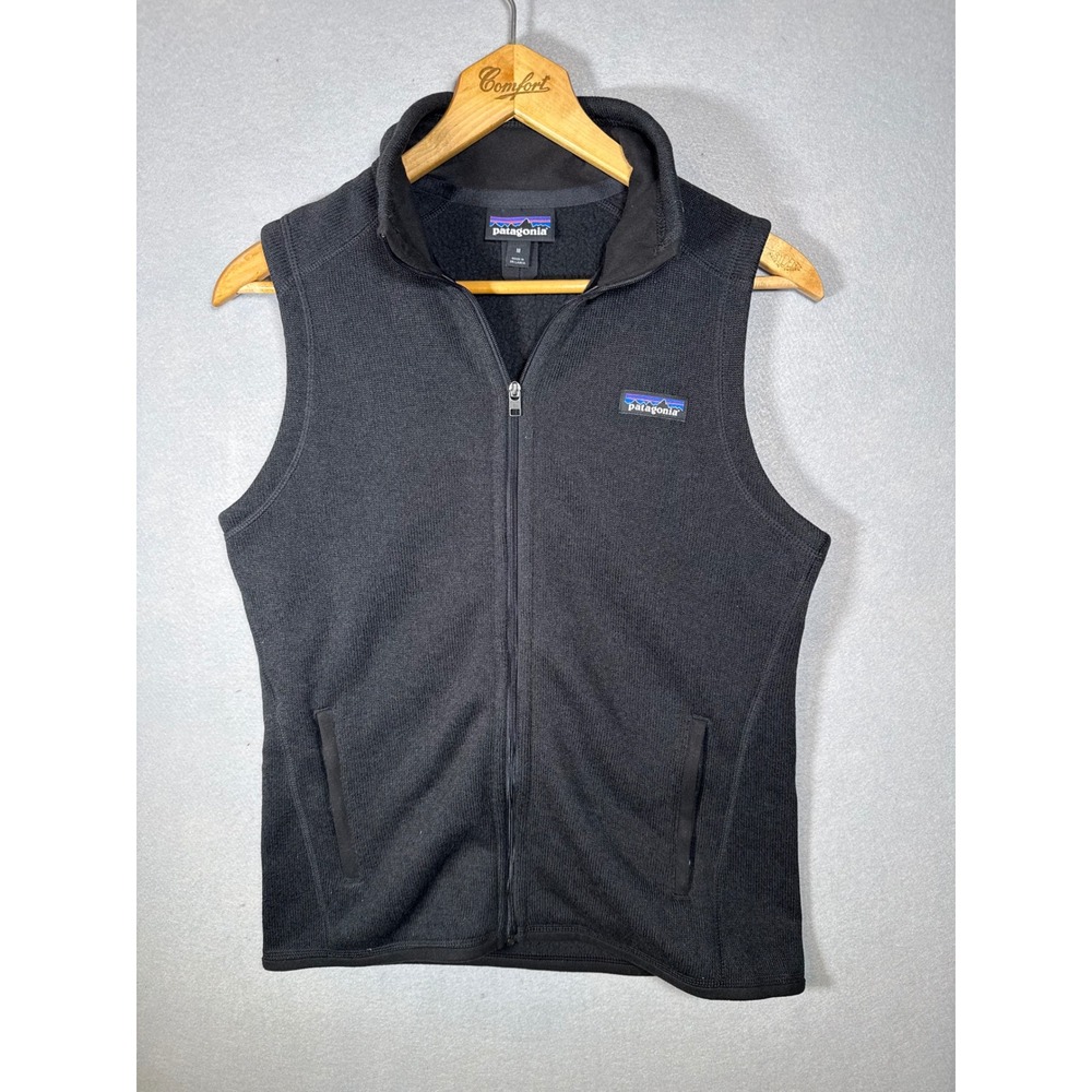 Patagonia Better Sweater Vest Women's Medium Black Full Zip Fleece 25887 SP20